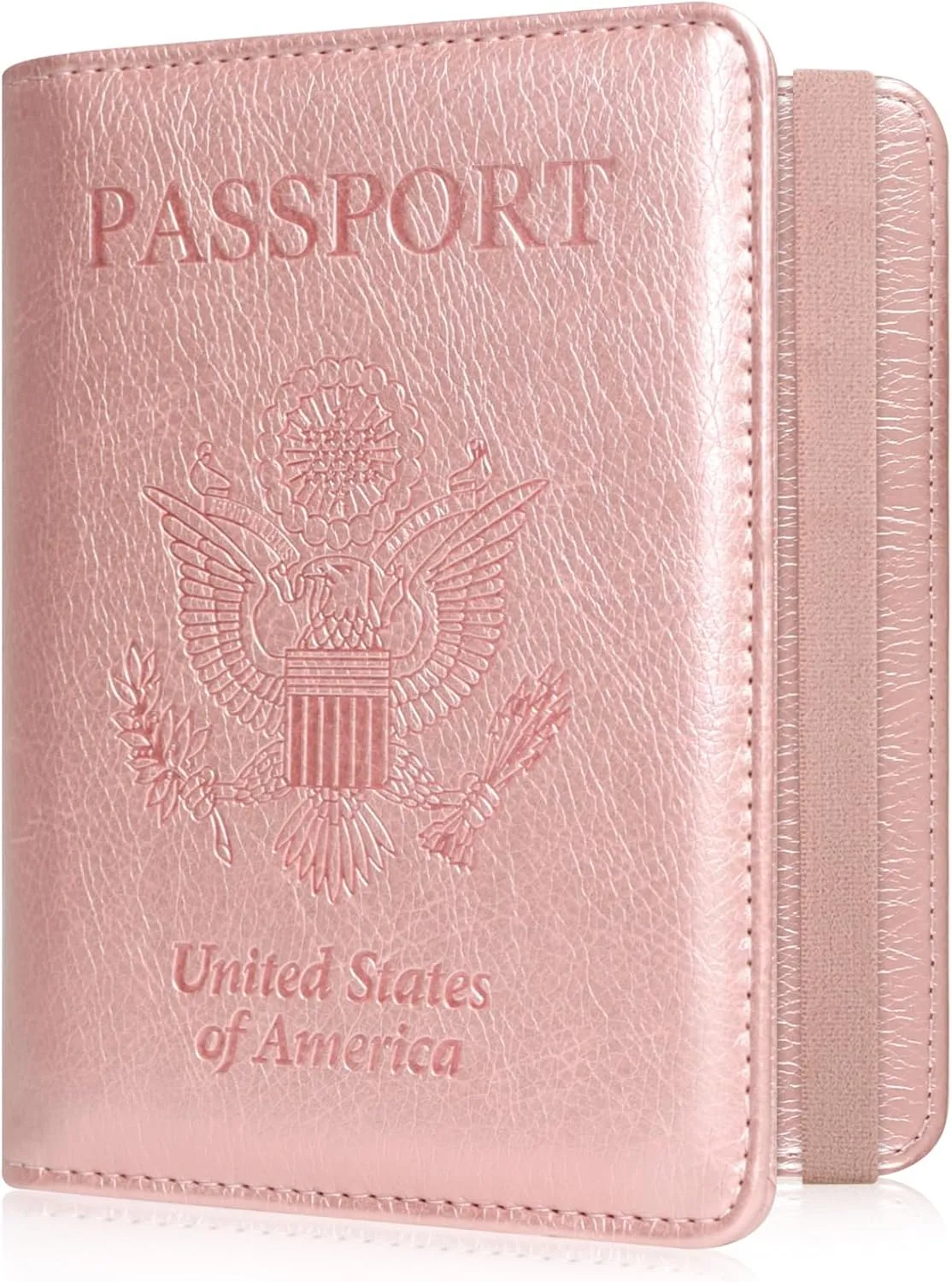 ACdream RFID Blocking Passport Holder Travel Wallet - Premium PU Leather Cover Passport Book with Card Holder, Pen Slot, Keep Organization, and Travel Essentials for Women and Men