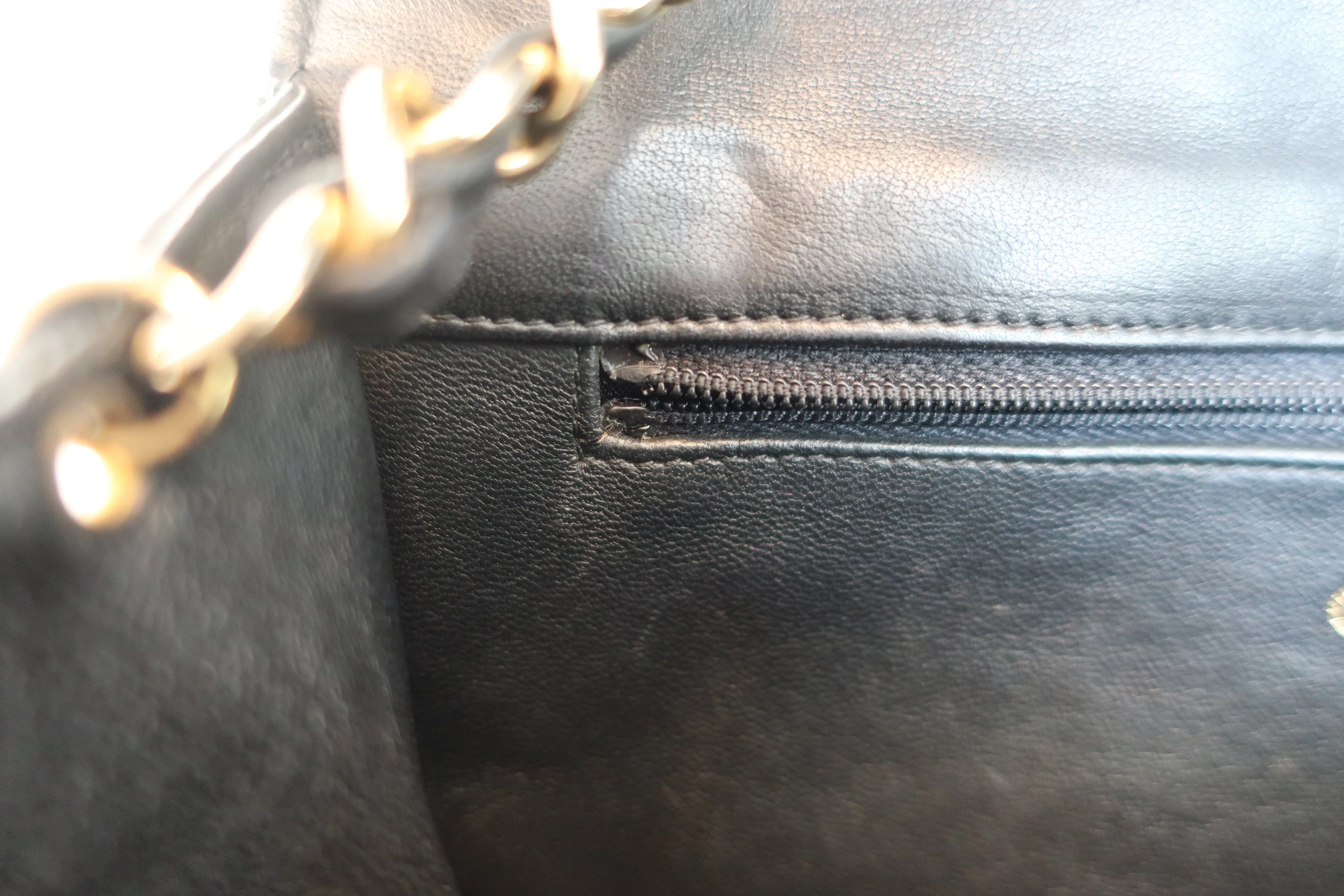CHANEL/シャネル マトラッセチェーンショルダーバッグ ラムスキン ブラック/ゴールド金具 ショルダーバッグ 600090139