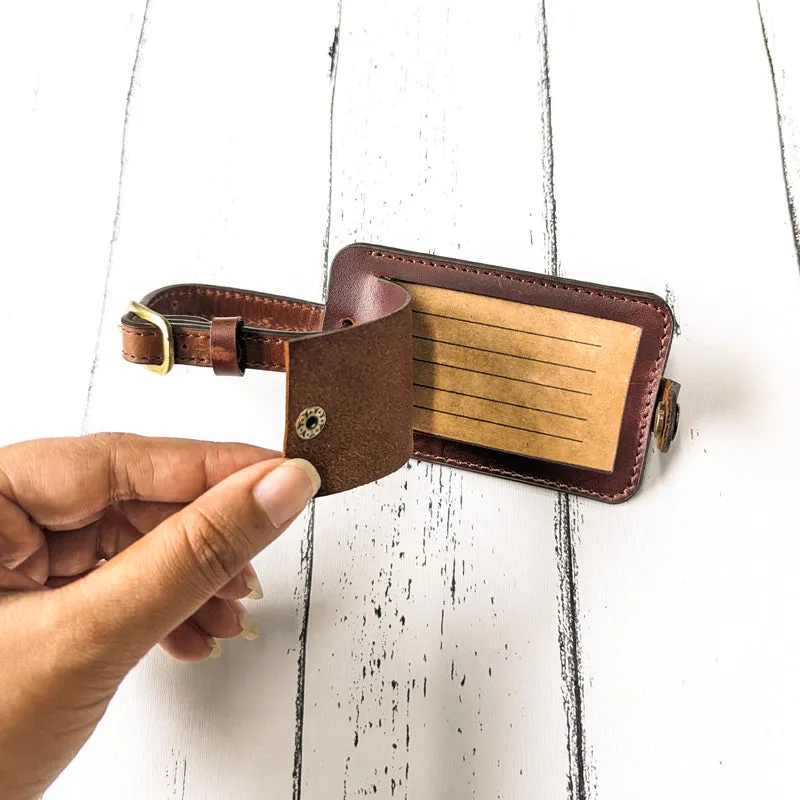 Classic Luggage Tag - Cognac Brown