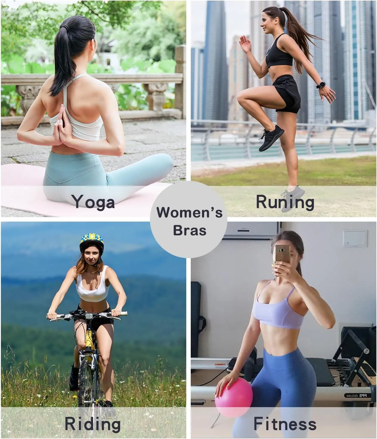 Comper Y Back Sports Bra for Women Low Impact Racerback Workout Bras Sexy Thin Straps Yoga Bras with Removable Pads