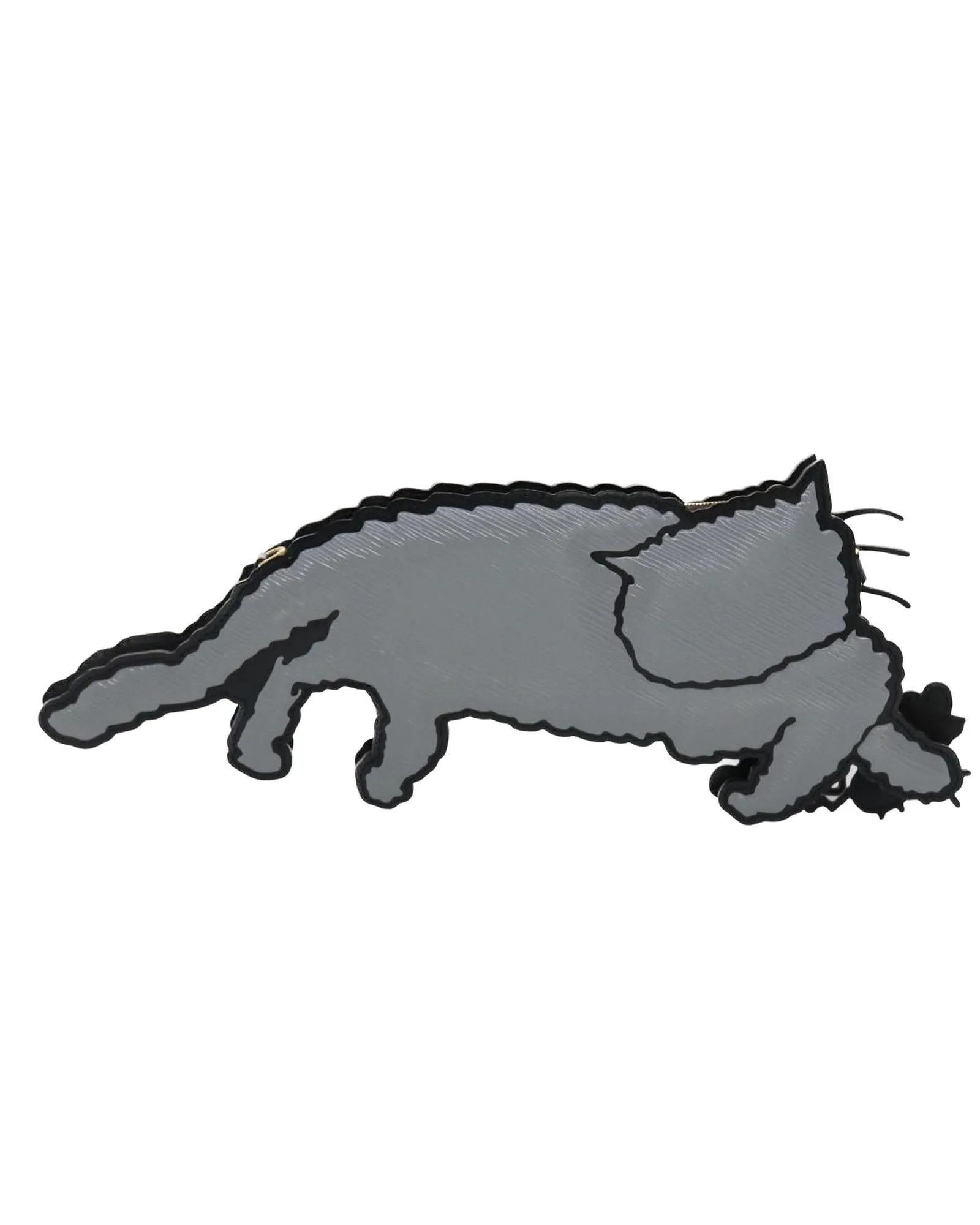 Gray Cat Shoulder Bag with Dust Bag and Box