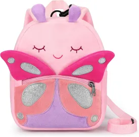 mibasies Toddler Backpacks for Girls 2-4: Plush Backpack -3D Animal Cartoon Mini Travel Bag -10 inch Toddler Backpack Leash