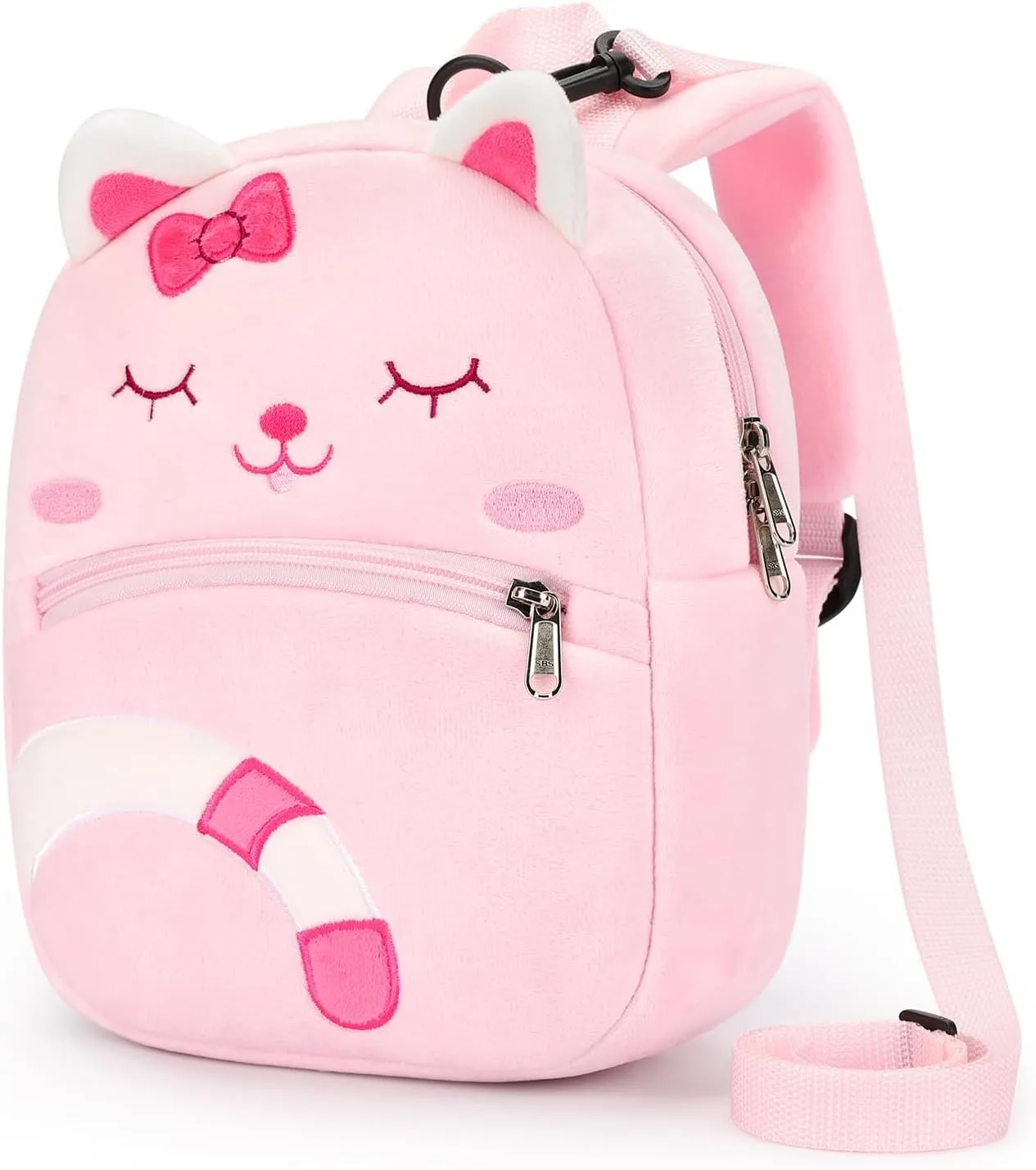 mibasies Toddler Backpacks for Girls 2-4: Plush Backpack -3D Animal Cartoon Mini Travel Bag -10 inch Toddler Backpack Leash