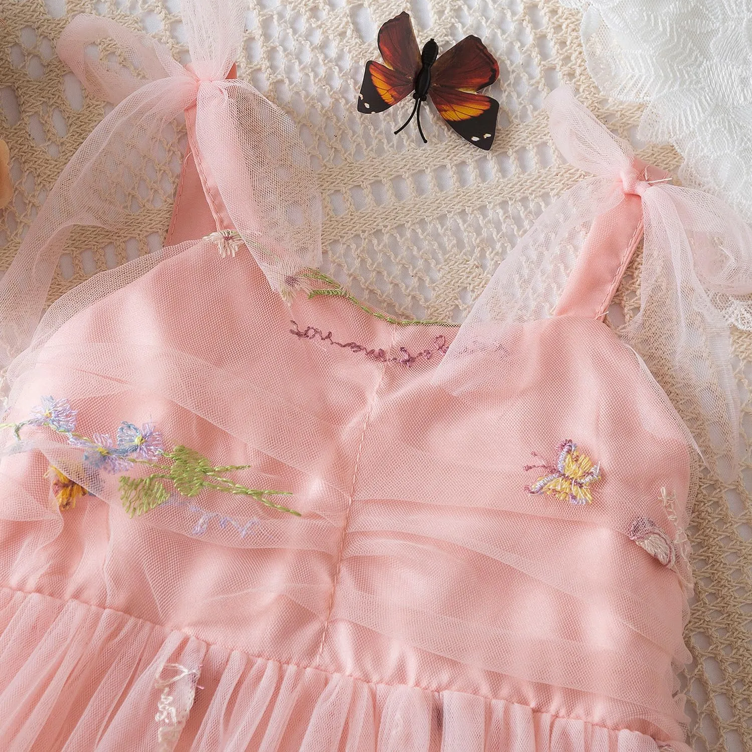 Nileafes Toddler Girl Tulle Dress Casual Summer Princess Dresses