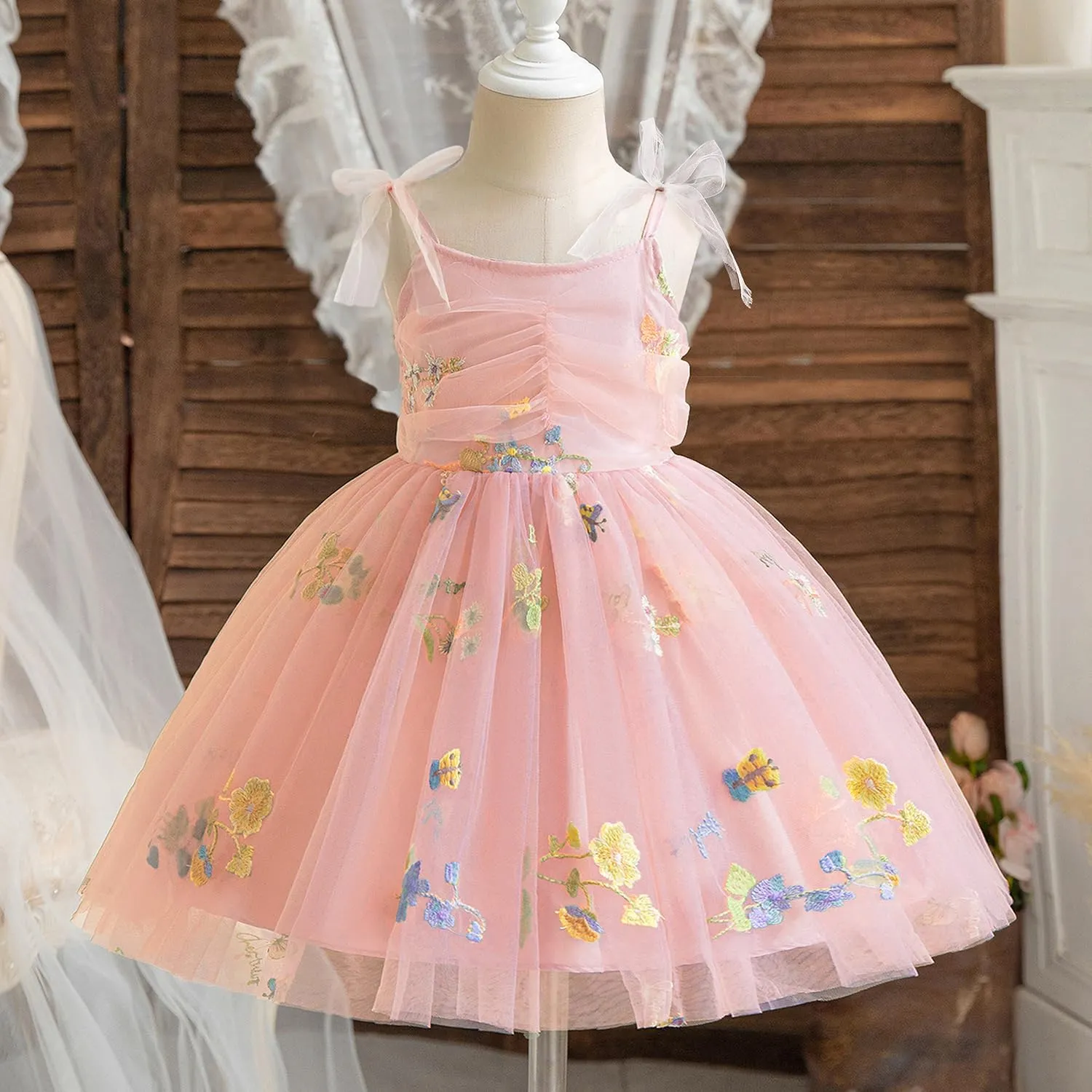 Nileafes Toddler Girl Tulle Dress Casual Summer Princess Dresses