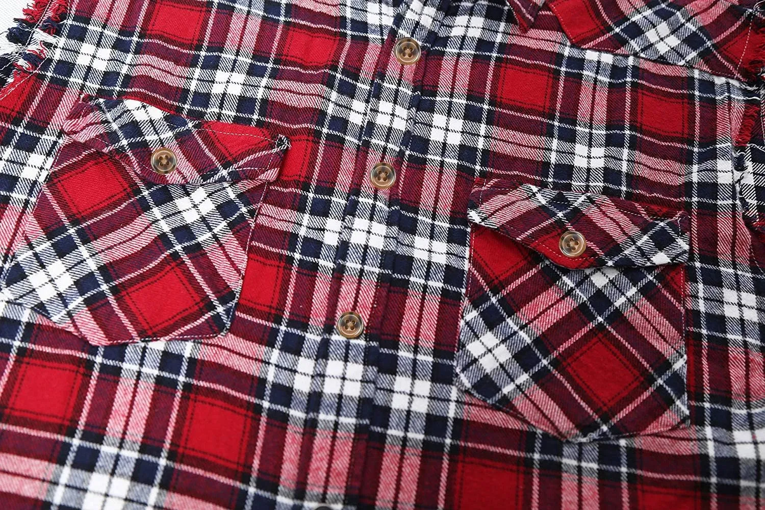 NUTEXROL Men's Casual Flannel Plaid Shirt Sleeveless Plus Size Vest