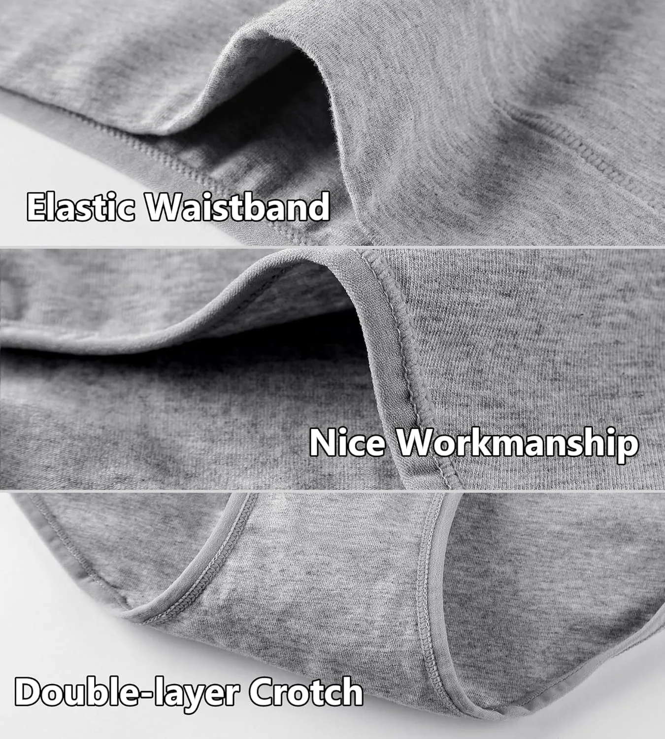 OLIKEME High Waisted Underwear for Women Cotton Slight Tummy Control Panties Postpartum Soft Full Coverage Briefs 5 Pack
