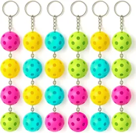 Pickleball Keychain Set 8/16/24/48Pack - Fun & Unique Gifts for Women Men & Lovers - Bulk Accessories & Party Favors Team Set