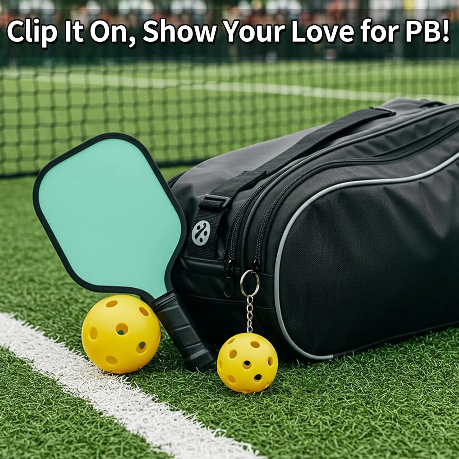 Pickleball Keychain Set 8/16/24/48Pack - Fun & Unique Gifts for Women Men & Lovers - Bulk Accessories & Party Favors Team Set