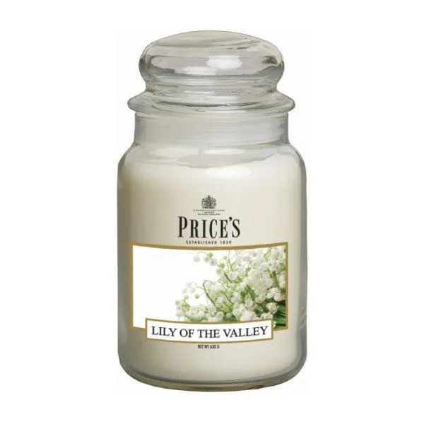 Prices Candles Scented Large Jar - Lily of The Valley