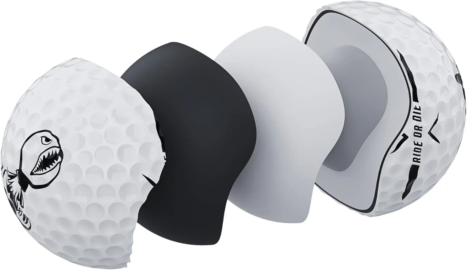 P*ss Missile Distance Golf Balls - 4-Piece Design, Surlyn Cover, High Compression Core - Lower Spin, Better Trajectory for Longer, Straighter Shots