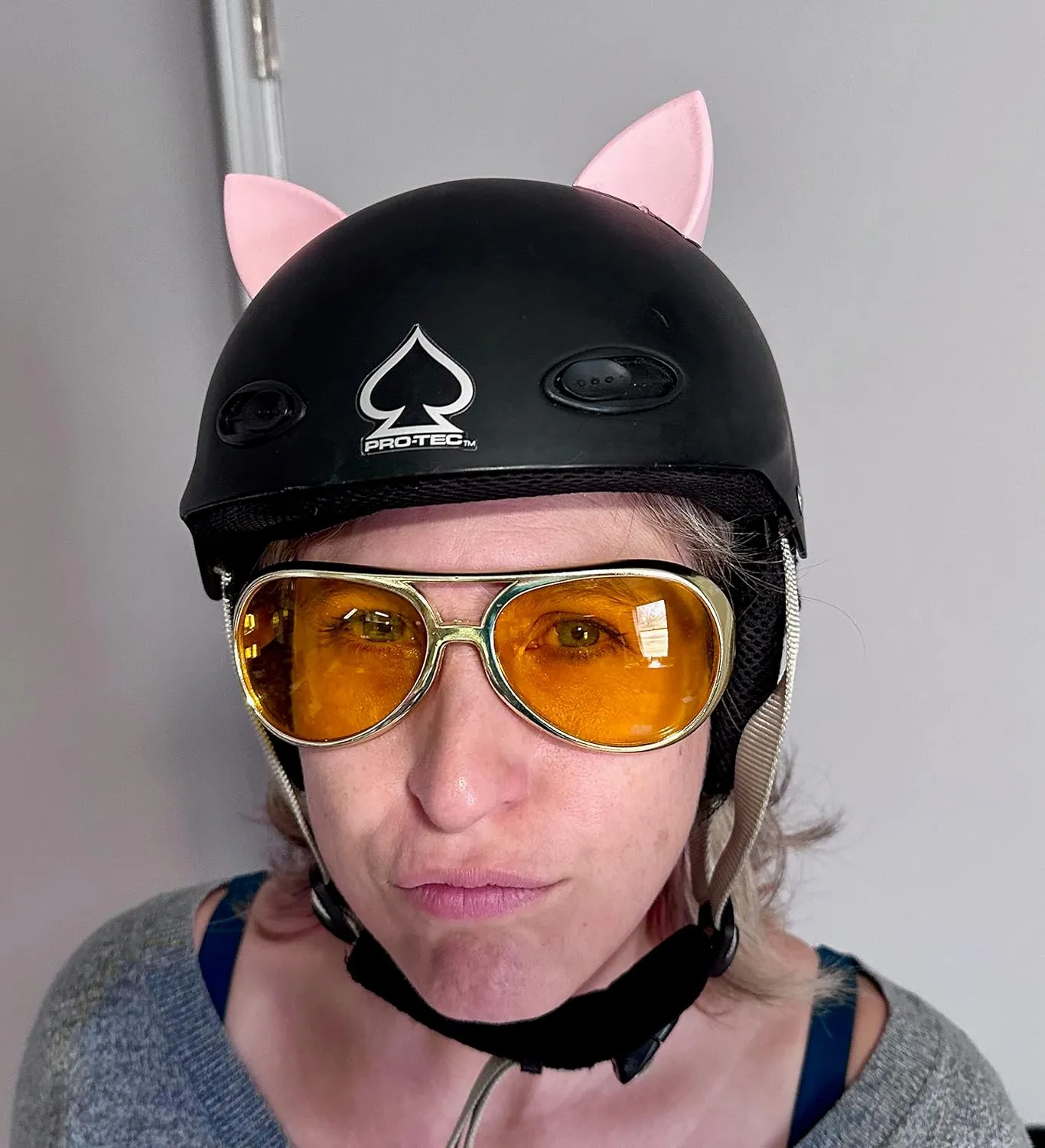 Softeez Cat Ears for Helmet | Made in USA | Foam Kitty Ear Helmet Accessory for Bike Helmet, Ski Helmet & Airsoft Helmet | Peel & Stick | Pair (Helmet Not Included)