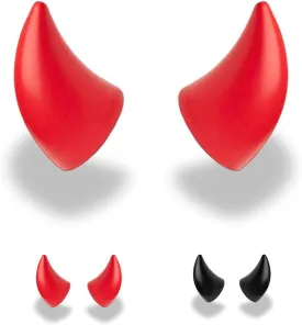 Softeez Devil Horns for Helmet | Made in USA | Foam Helmet Accessory for Bike Helmet, Ski Helmet & Airsoft Helmet | Peel & Stick | Pair (Helmet Not Included)