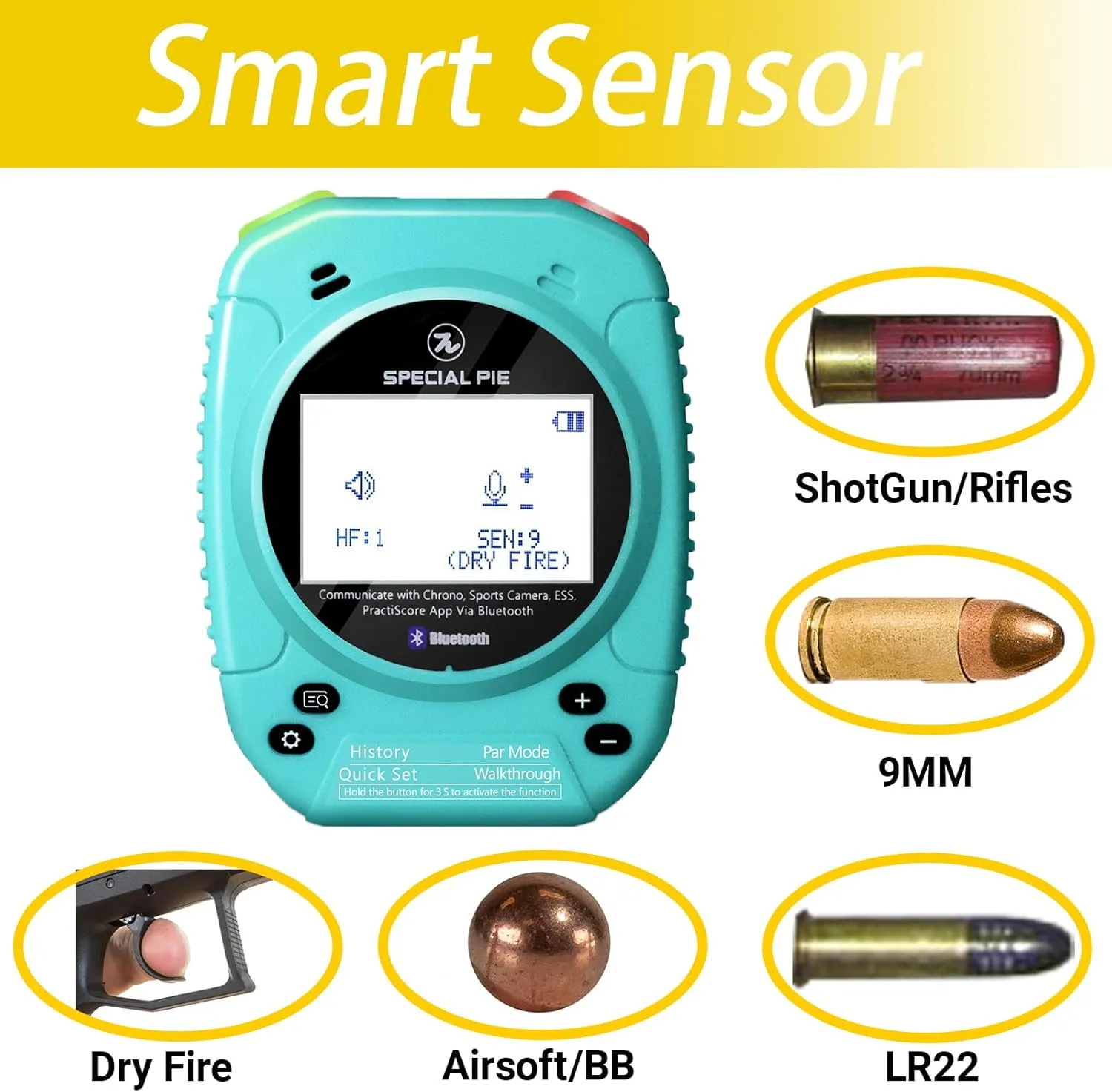 Upgraded Shot Timer - Perfect for Firearm & RO Use in USPSA, IPSC, IDPA, CAS, PRS, 3GUN & Steel Challenge Competitions