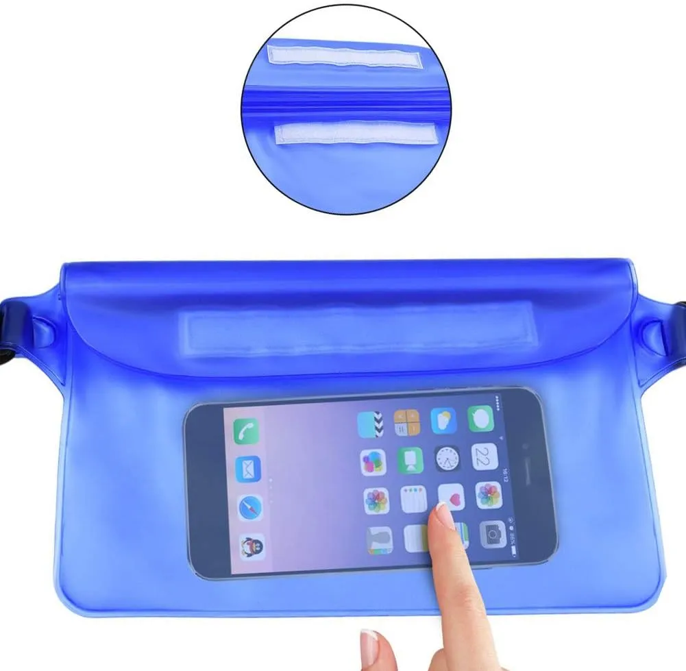 Waterproof Bags with Waist Shoulder Strap Best Dry Pouch Case to Keep Phone and Valuables Dry and Safe Perfect for Boating Swimming Snorkeling Kayaking Beach Water Parks