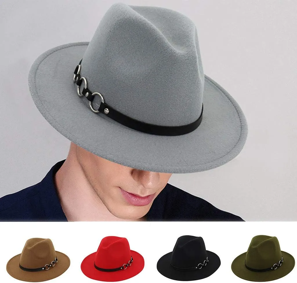 Wide Brim Fedora Hats for Women Men Two Tone Dress Hat Panama Hat in Two Audlt Size
