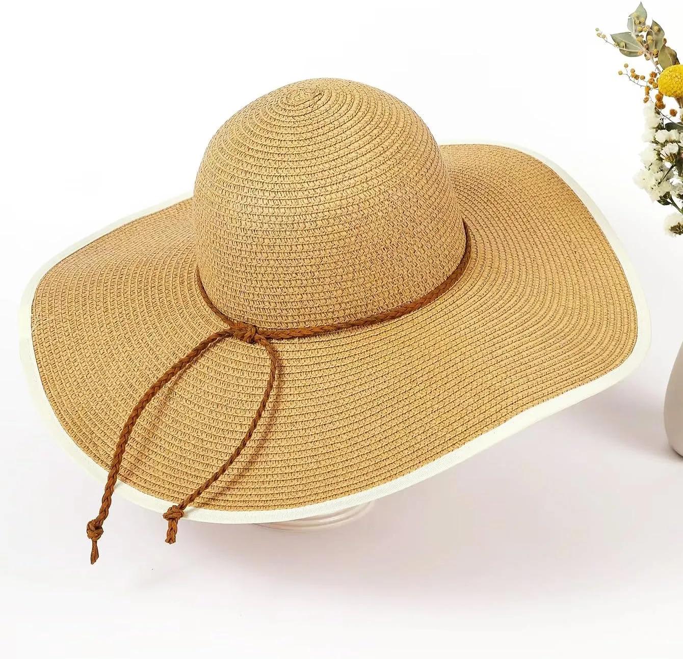 Women's Foldable Wide-Brimmed Beach Hat Summer Sun Beach Hat
