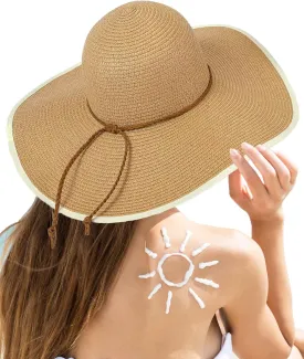 Women's Foldable Wide-Brimmed Beach Hat Summer Sun Beach Hat